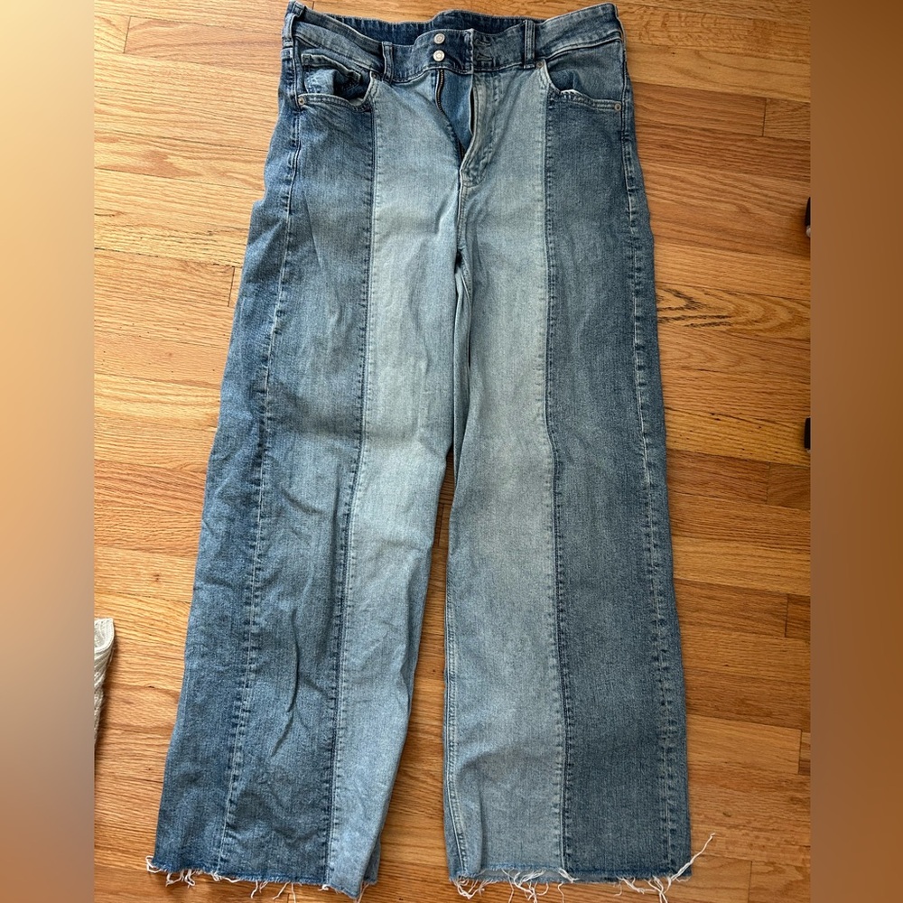 GAP Women's Two-Tone Flare Jeans